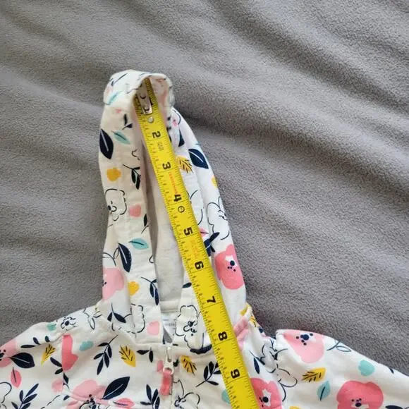 Simple Joys by Carters Baby Girls Floral Jacket 6 9 Months Pink White - Picture 6 of 10